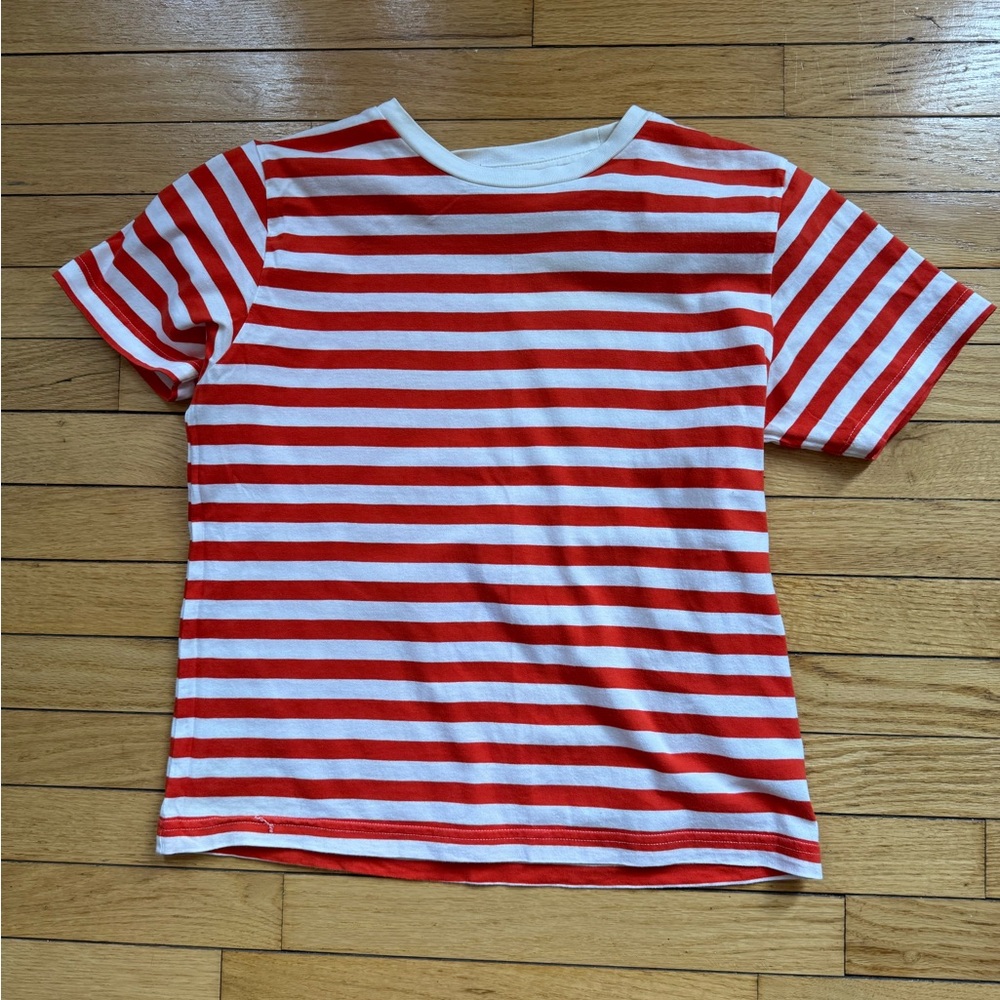 Orange and White Striped shirt